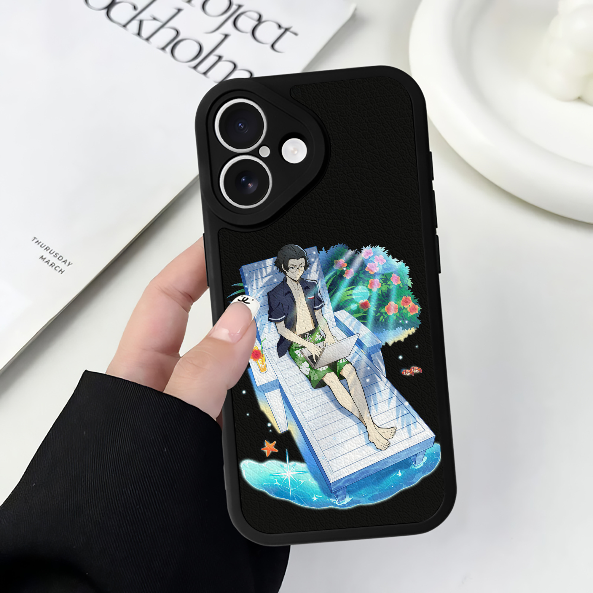 （画像用） 文豪ストレイドッグス Bungo Stray Dogs 【iPhone 16シリーズ対応】シリコンスマホケース（レザー調） 材質：シリコン
